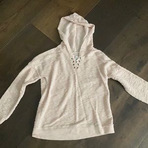 Light pink sweater with hood
